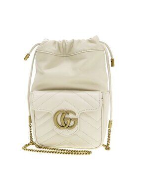 Gucci GG Marmont Quilted Mini Bucket Messenger Bag